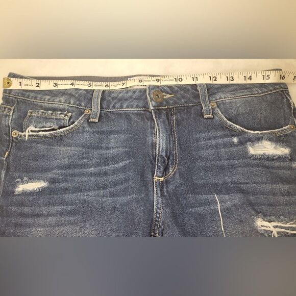 Paige Jimmy Jimmy Distressed Cuffed Denim Short Size 27 - Picture 12 of 15